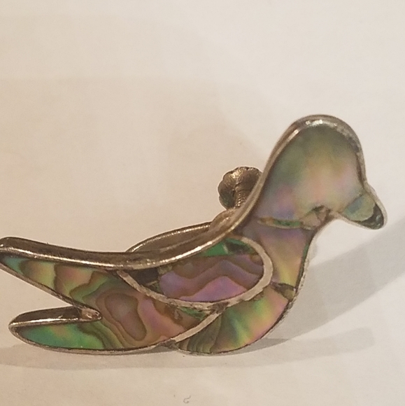 Vintage Abalone Inlay Earrings - Picture 4 of 8